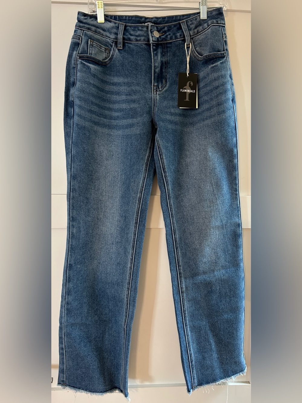 Flamingals raw hem jeans.  NWT